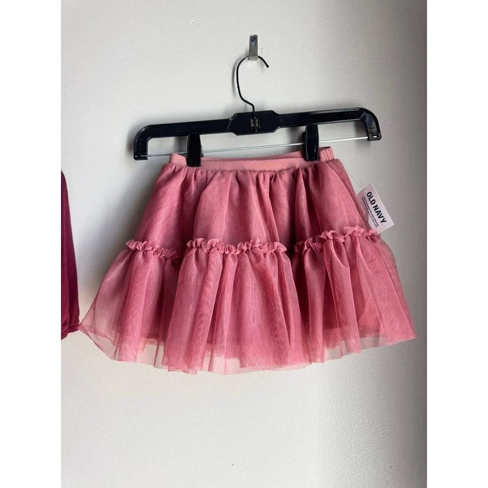 Old Navy Ruffle Top Tulle Skirt Outfit Bundle 2T Clean Girl Balletcore Soft Girl
